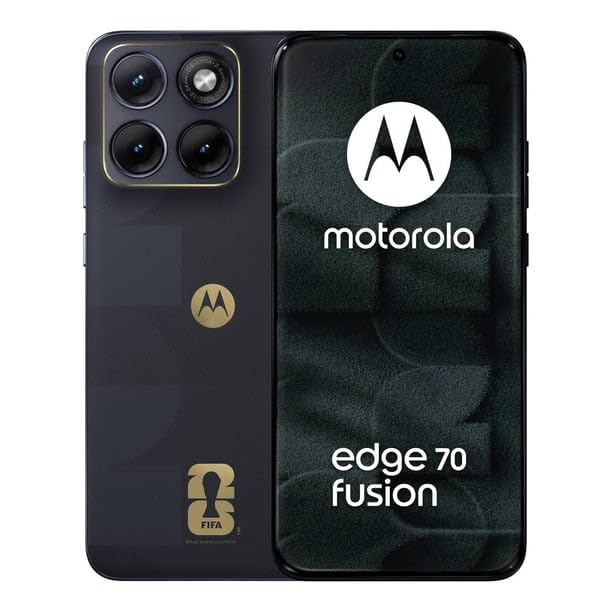 Image of Motorola Moto Edge 70 Fusion 5G Ai (Compatible with Tmobile Mint Tello & Global) (256GB+8GB) NFC 50MP 4K Triple Cam Dual Sim 6.8 inch Curved XT2605-3 Latino American Version (Slihouette Blue FIFA Edition)