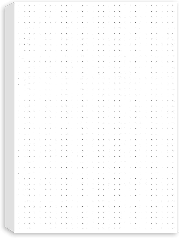 Unpunched Dotted Paper, Letter Size 100Sheets / 200Pages Loose-Leaf Paper, 100gsm White Paper, 5.5'' x 8.5'' image 5