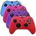HDE Controller Skins for Xbox One Controller 4 Pack Combo Silicone Rubber Protective Grip Case Cover for Microsoft Xbox One Wireless Gamepads (Blue, Red, Purple, Pink)
