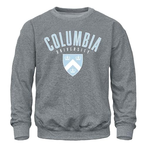 Barnesmith Columbia University Lions Crewneck Sweatshirt, Heritage, Charcoal Grey, Large