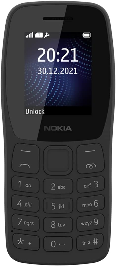 105 Classic | Single SIM Keypad Phone with Built-in UPI Payments, Long-Lasting Battery, Wireless FM Radio, Without Charger| 1 Year Replacement Guarantee | Charcoal