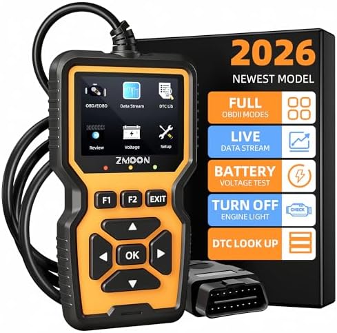 ZMOON ZM201 Professional OBD2 Scanner Diagnostic Tool, Enhanced Check Engine Code Reader with Reset OBDII/EOBD Car Diagnostic Scan Tools for All Vehicles After 1996, 2026 Upgraded