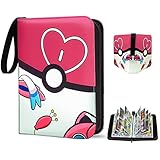 Sammelkarten Album Kompatibel Karten Heft Sammelmappe mit 400 Karten Kapazität Abtrennbare Innenseiten Reißverschluss-Design Wasserdicht Kompatibel mit Ninjago Fussball Karten usw