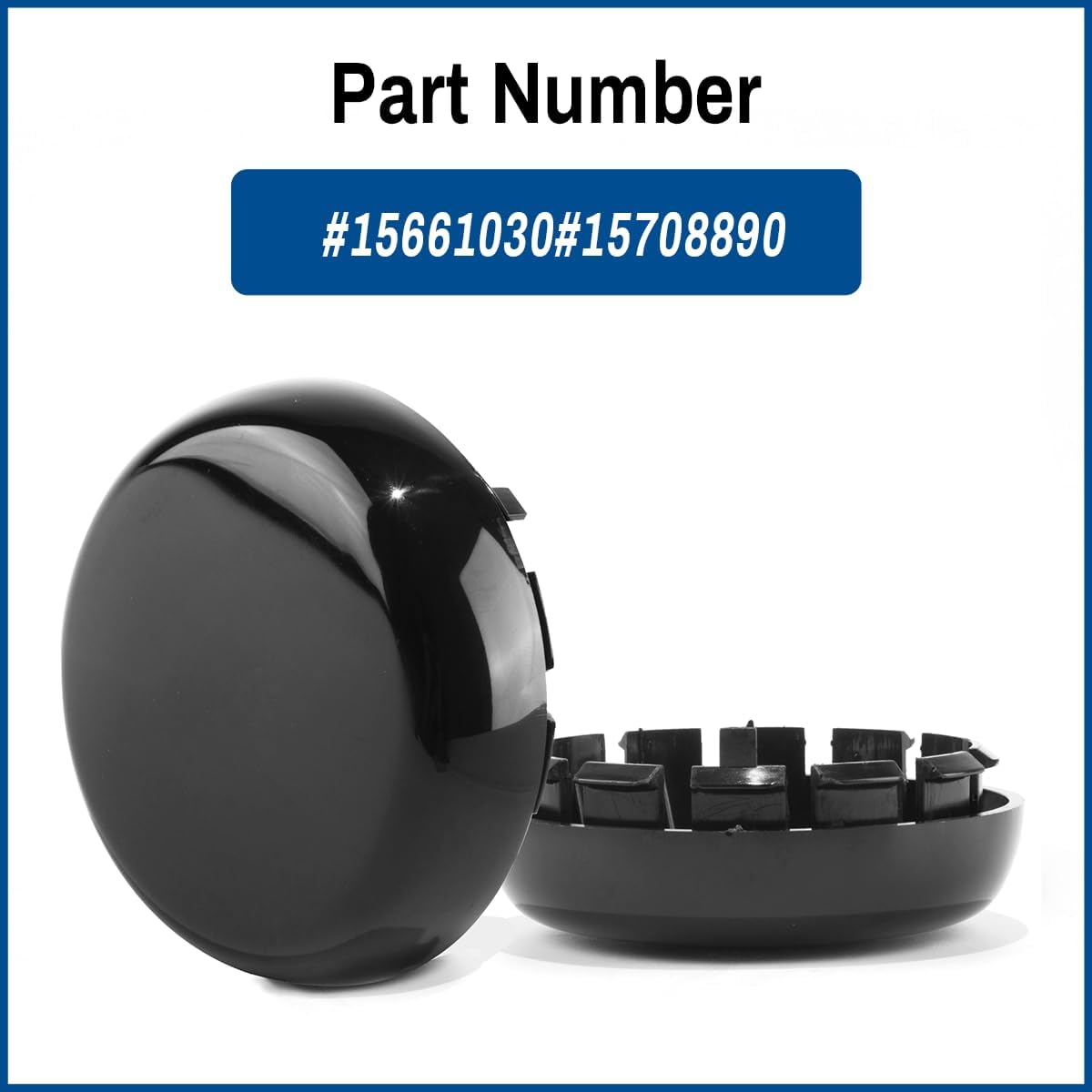 77.5MM 3.05Inch Wheel Center Caps for 1995-2005 Chevy Blazer S10 Rim Hubcap Replacement Covers PN: 15661030 15708890, 4 Pack, Black