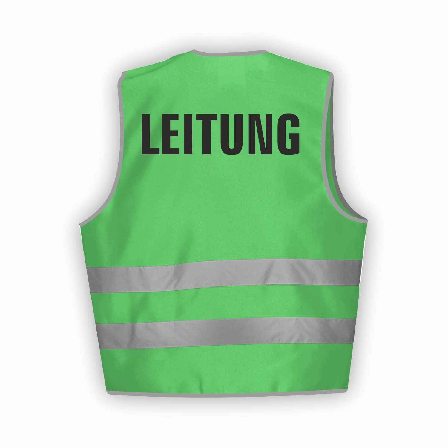 Sicherheitsweste GELB Warnweste nach EN ISO 20471 zertifiziert - Warn Weste LEITUNG - Unisex mit hochwertigem Reflektorstreifen