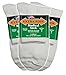 Extra Wide White Mens Medical (Diabetic) Quarter (Anklet) Sock 3PK -Size 11-16 Up to 6E, Antimicrobial, Made in USA!