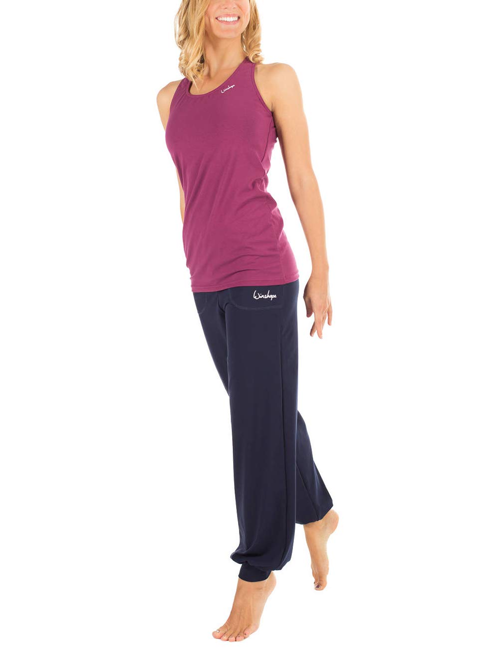 WINSHAPE Damskie spodnie treningowe funkcjonalne przewiewne spodnie treningowe High Waist Wh12