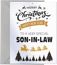 Merry Christmas Card To A Very Special Son-in-law - Xmas Card & Envelope