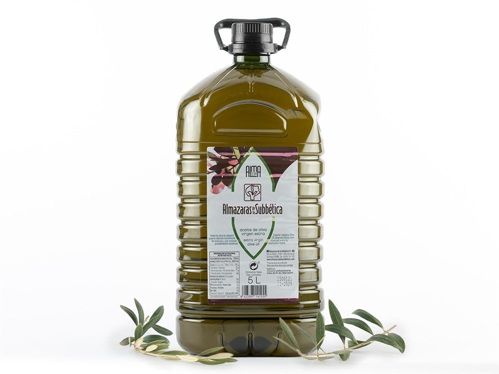 ALMAZARAS DE LA SUBBÉTICA GASTRONOMÍA – Aceite de Oliva Virgen Extra 5L | Pack 3 Garrafas | Coupage Picuda, Picual y Hojiblanca | Uso en Crudo y Frituras Gourmet | Ideal Cocina Profesional