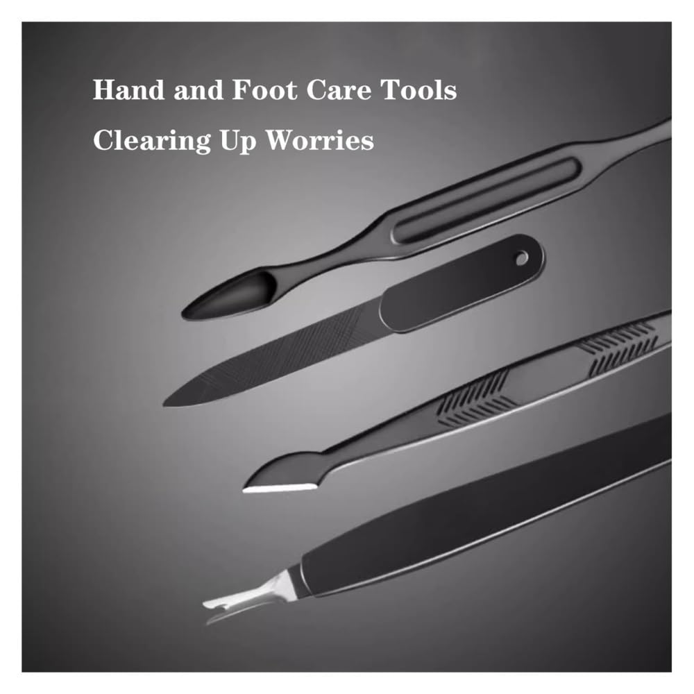 Stainless Steel Nail Care Set, Professional Manicure & Pedicure Kit for Men Women, Obcinacz do paznokci