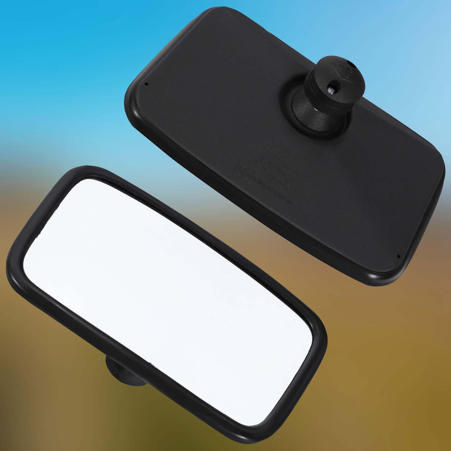 KOTARBAU® Traktor-Universalspiegel 25x16,5cm PVC mit Spiegelarm Rückspiegel LKW Außenspiegelarm Rückfahrspiegel mit Halterung Spiegelstange Landwirtschaft Spiegelhalterung Landmaschinenspiegel