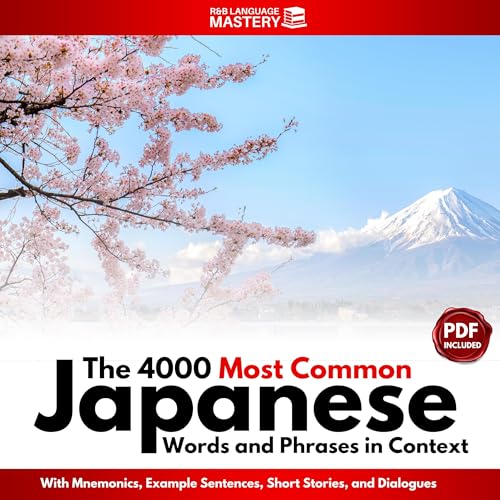 Page de couverture de The 4000 Most Common Japanese Words & Phrases in Context with Mnemonics, Example Sentences, Short S
