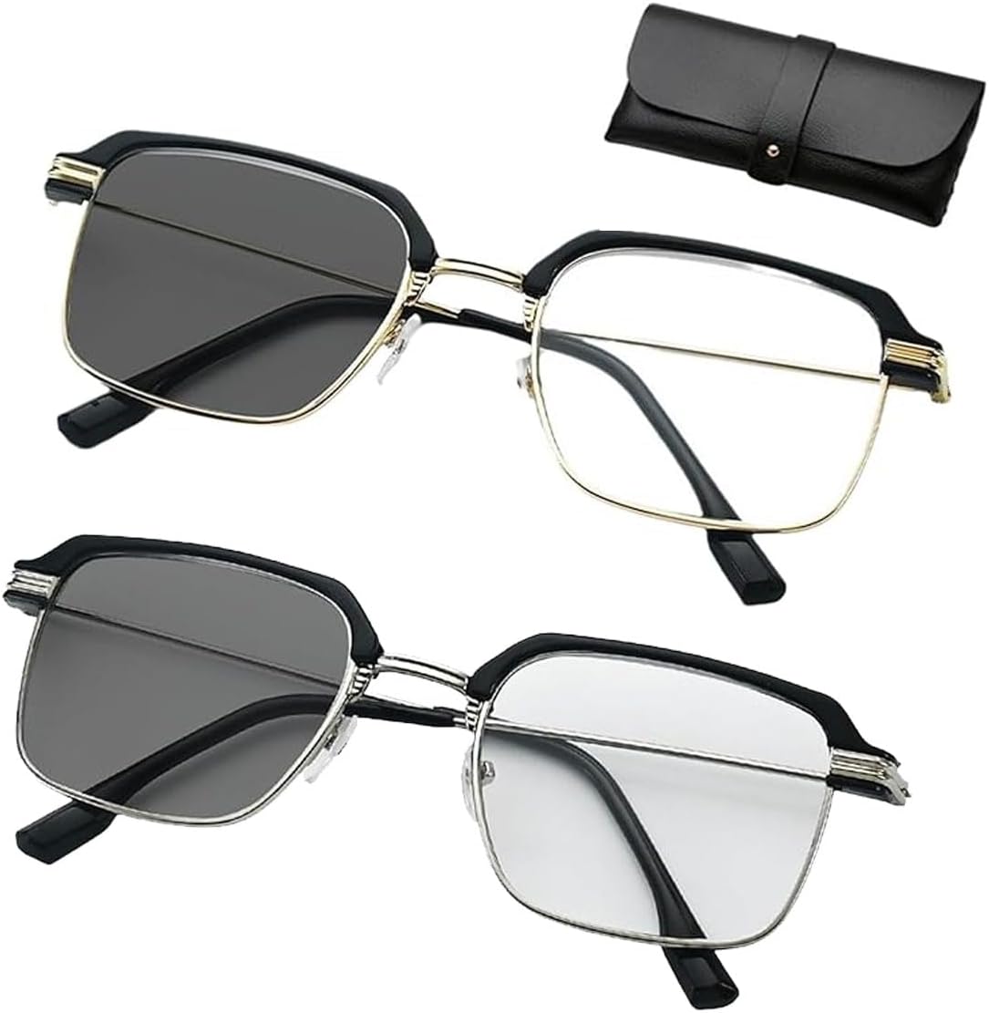 Smart Zoom Reading Glasses Distance&near Progressive Multi-focus for Women Men, Auto Focus Glasses Self Adjusting