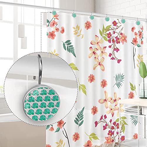 Crochets rideau de douche acier inoxydable vert élégant premium