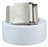 ca 38mm breites Band Alex Flittner Designs Hochwertiger Stoffgürtel in 4cm Breite mit Klappschnalle in weiss  Gesamtlänge: 130cm = Bundweite 115cm