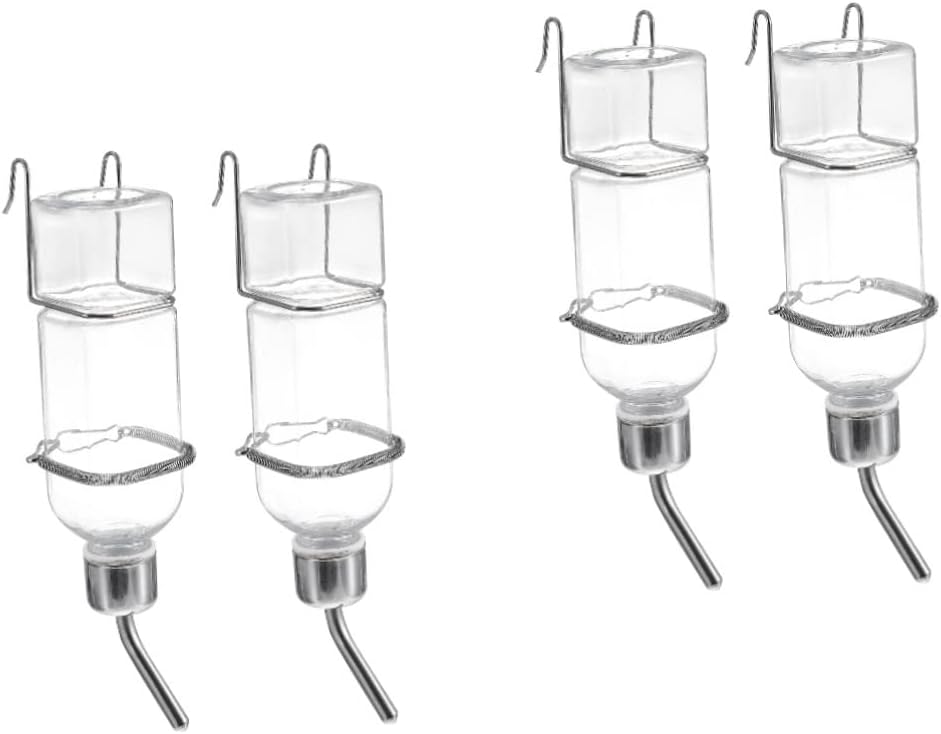 Sosoport 6pcs Hanging Pet Water Dispenser Automatic Plastic Water Bottle for Hamsters and Chinchillas Design Easy to