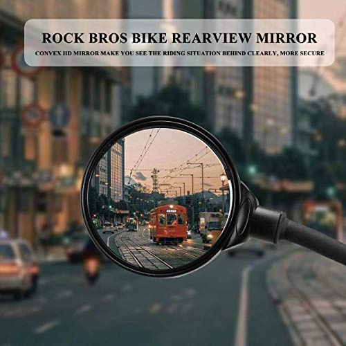image for HUBUISH Bike Rear View Mirror-2 PCS, Adjustable Rotatable Bicycle Rear