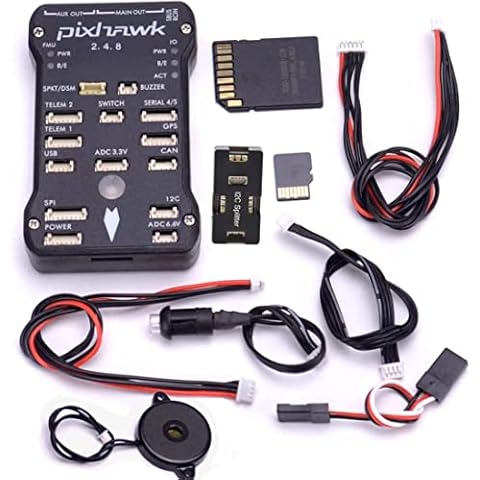 Readytosky Pixhawk PX4 Flight Controller Pixhawk 2.4.8 32 Bit Flight Control Board+Safety Switch+Buzzer+I2C Splitter Expand Module+4GB SD Card Cover