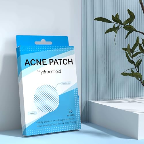 Hydrocolloid Acne Pimple Patchs – Fast-Acting Zit and Blemish Cover for Face & Skin | Infused with Tea Tree Oil | Vegan & Cruelty-Free | Non-Drying Acne Treatment (36 Count)