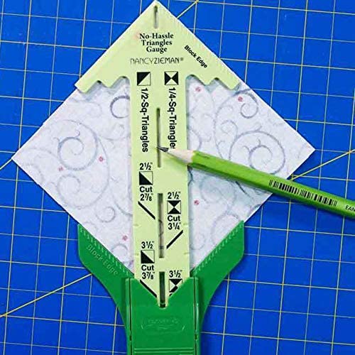 zalati Sewing Gauge Ruler No-Hassle Triangles Gauge Free Seam for Sewing Tool, Green - Image 2