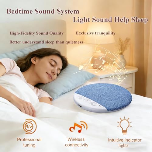 Image of Dreamwave Pillow Speaker Pillow for Sleeping, Ultra-Thin Bluetooth Sleep Speaker Under Pillow for Side Sleepers, 7-Day Battery Life, Private Bedtime Audio with Auto-Off Timer, Blue