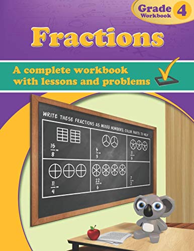 Fractions, Grade 4 Workbook