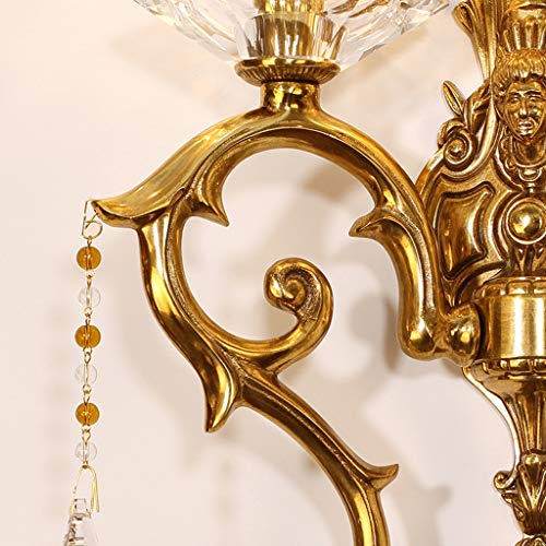 Lámpara de pared con doble cabezal de cristal para iluminar dormitorios oscuros 5