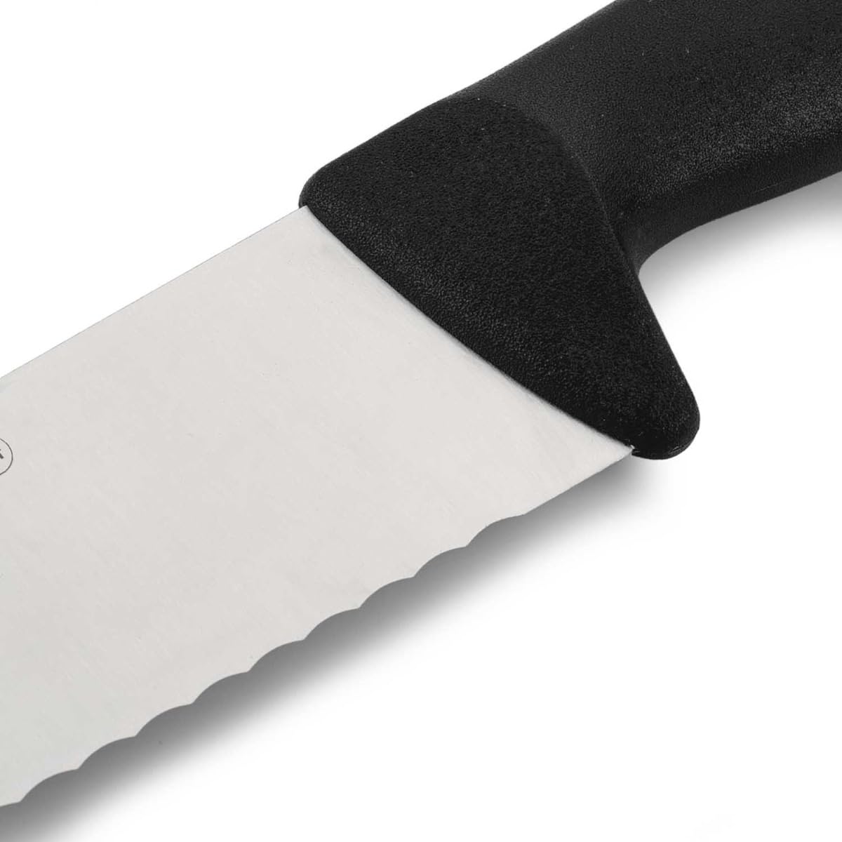 Arcos Couteau Pescadero Lame Dentelée Acier Inoxydable NITRUM 35 cm, Idéal pour Poisson, Manche Polypropylène Noir, Série 2900, Durabilité et Précision de Coupe