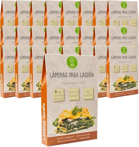 Lasagnes au Konjac 270g sans gluten par paquet de 25 pour régime céto