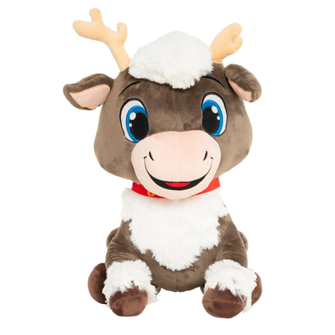 FrancoCollectibles Reindeer in Here Blizzard Bedding Super Soft Plush Decorative Throw Pillow, (Officially Licensed Product)