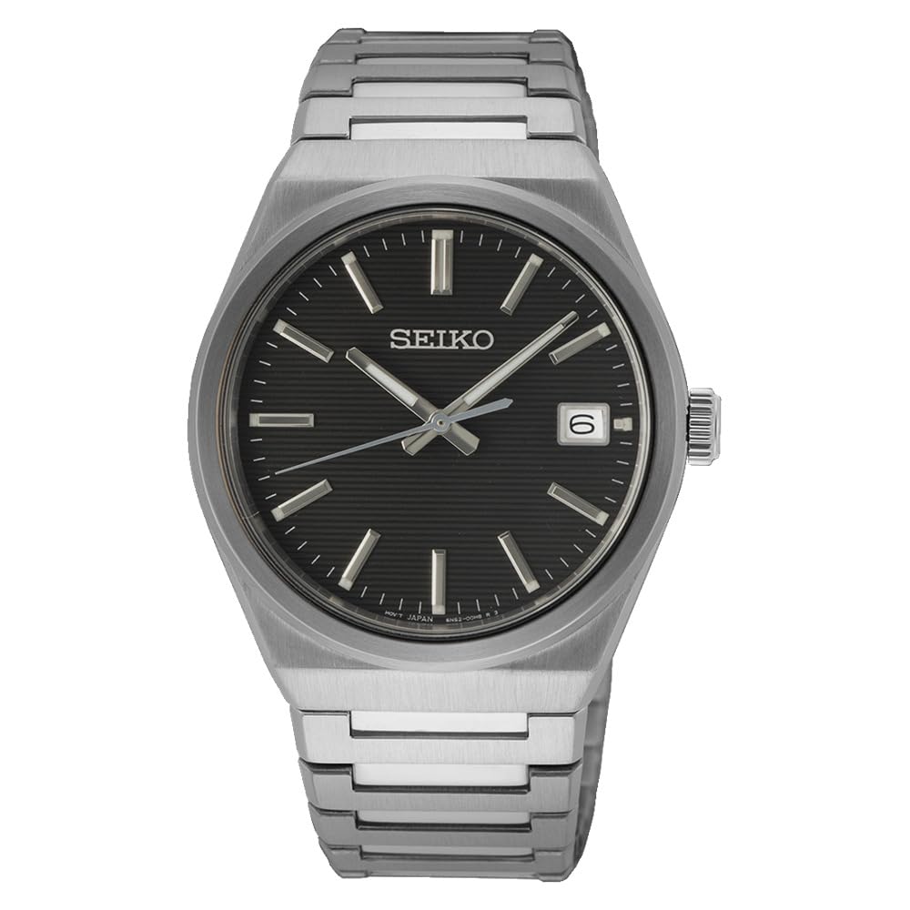 SEIKO セイコー 腕時計 メンズ 黒色 43-7100 Amazon | SEIKO SUR557 メンズ エッセンシャル - ブラックダイヤル