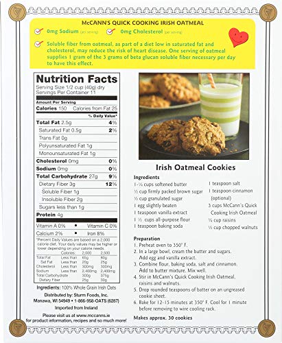 Avena irlandesa de cocción rápida Mccann's, 16 oz (Pack de 12) miniatura 2