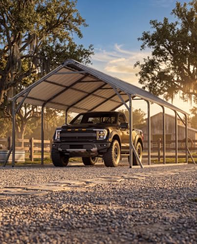 Image of GarveeLife 11x20 FT Metal Carport with Vertical Roof