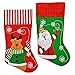 Christmas House Set of 4 Pack Polyester Christmas Character Stockings with Striped Cuffs, 18 Inch
