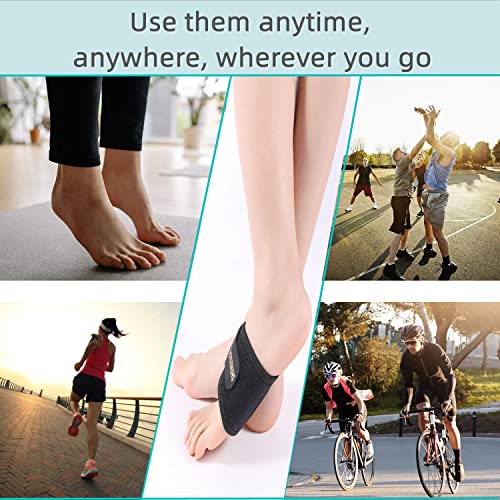 Copper Compression Arch Support - 2 Plantar Fasciitis Adjustable Velcro Arch Brace For Men Women, Effective Foot, And Heel Care Sleeves Helps Flat & Fallen Arches, High Arch, Flat Feet, One Regular Size Fits All (Upgraded Style) #TOP5