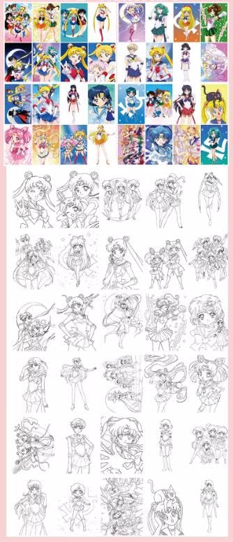 Amazon.co.jp: 手描き本美少女戦士セーラームーン 子供 塗り絵 ぬりえ