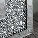 MONNIYU Mirrored Accent End Table, Crushed Diamond Side Table, Inlaid with Crystal Diamonds, Feature Glass Tops and Silver Frames, Making Them Suitable for Living Rooms, Corner Decoration, Bedrooms