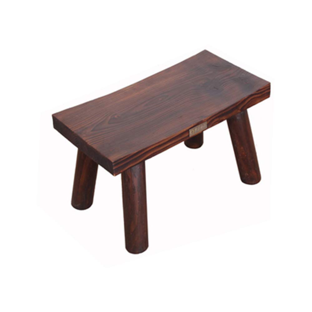 Taboret z litego drewna sosnowego antypoślizgowy stołek do łazienki i salonu, wszechstronny na balkon i do sypialni, kompaktowy rozmiar 44 x 22 x 30 cm i stylowy design