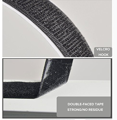 Dooreasy Magnetic Screen Fastener Hook Strip Rolls-Nylon Made-Heavy Duty Magnetic Screen Doors/Mesh Curtain Accessory (675Cm Long, Black) #TOP1