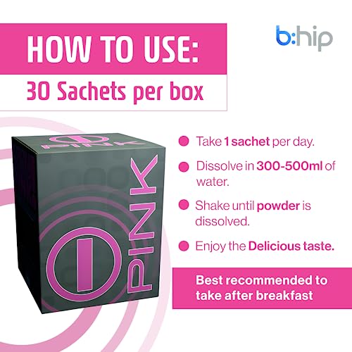Image of bhip Pink for Women (Alive) - Pure Blend for Vitality, Stamina & Clarity, Energy Drink Mix Packets - Ideal for Active Women on the Go - 30 Servings