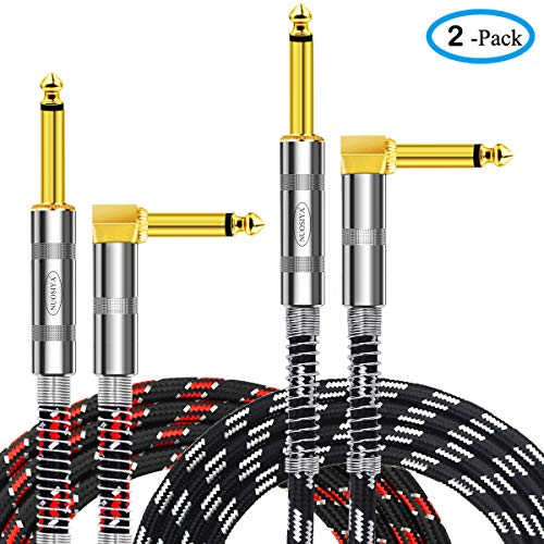 Guitar Cable, NUOSIYA Guitar Cord 10 Ft, Electric Guitar Cable Right Angle 1/4