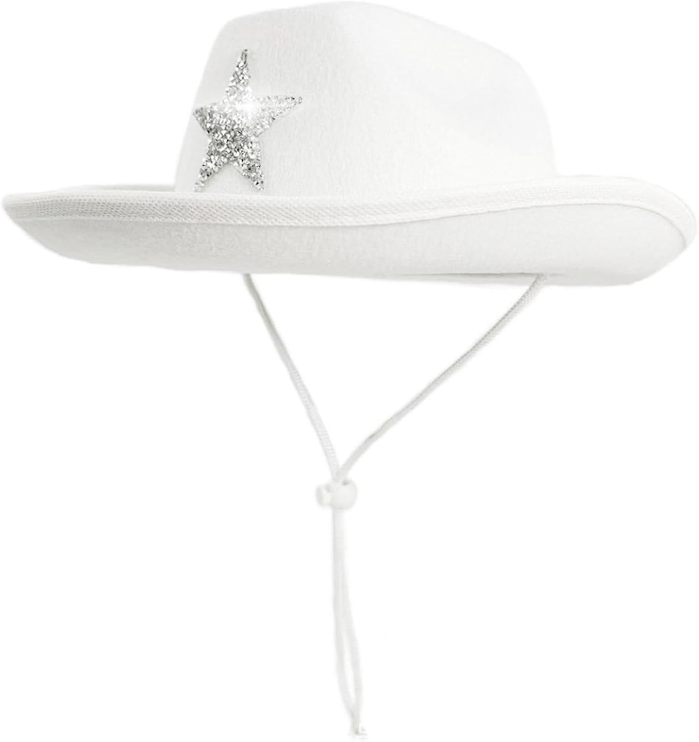Rhinestone Cowgirl Hat, Rhinestone Cowboy Hat, Sparkly Cowgirl with Glitter Star for Party Festival