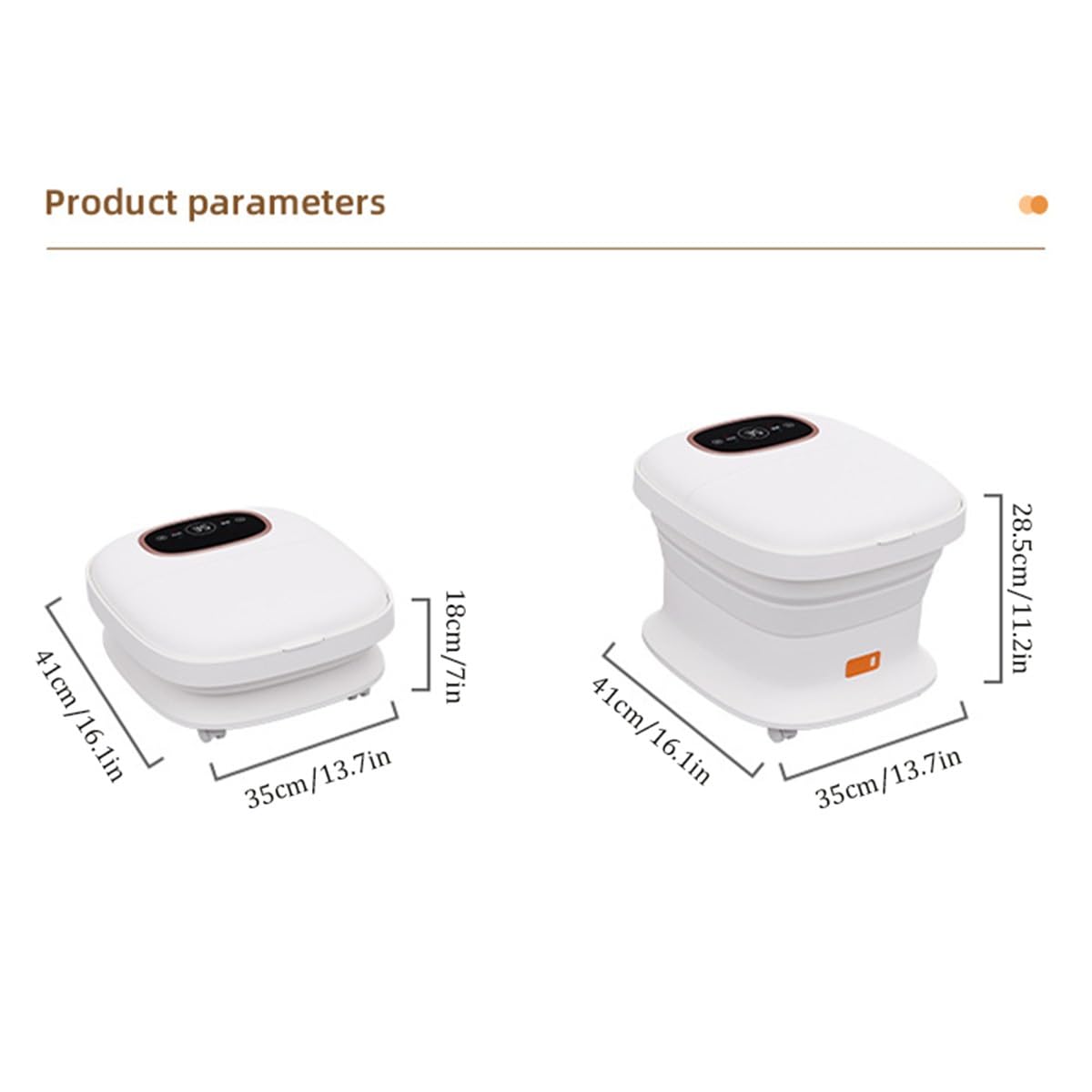 Spa para pies, Baño de pies，Masajeador de pies，Bañera Spa Masajeador Para Pies, con masaje y calefacción，con calentador y control de temperatura, para Relajar los Pies Cansados(Gray)