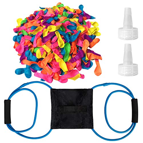 Hibery Water Balloon Launcher & 500 Pack Water Balloons, Latex Water Bomb Balloons Launcher for Water Sports, Balloon Launcher Slingshot Swimming Pool Outdoor Summer Fun