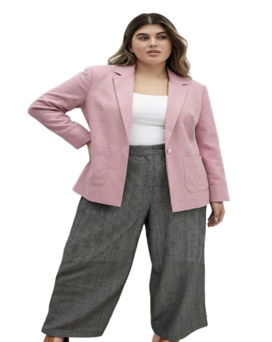the classic togs Plus Size Women Lavender Blazer Smart Fit Open Front Work Office Jacket 2XL to 5XL-picture-10
