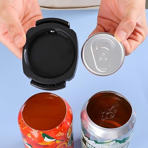 Smooth Edge Can Top Cutter Remover with 2 Silicone Guards Bottle Opener – Safe Draft Top Opener for Beer Soda Cans, DIY Plant Pot Storage Container