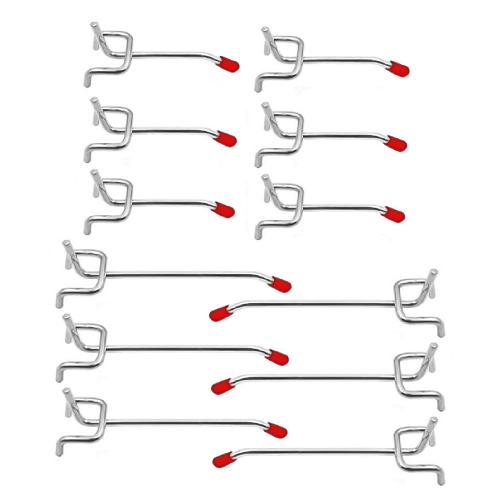 Tbantera Metal Pegboard Hooks for Wall Storage Sturdy Durable Organizer for 1/4 and 1/8 Pegboard Ideal for Garage Office Kitchen and Shop Tool Organization Pegboard Not Included-Set 17