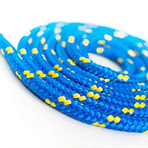 DQ-PP | Polypropylene Rope | Diameter: 5 millimetres | Length: 20 metres | Colour: Blue | Plastic Cord | Braided Textile line | Clothesline | Marine - Image 2