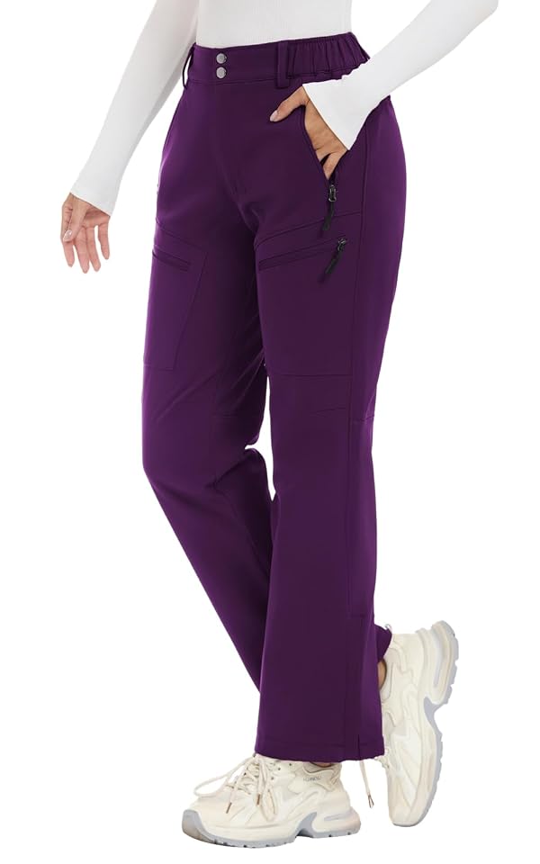 keihTrail Snow-Ski-Pants-Women-Fleece-Lined-Waterproof-Insulated Flare Warm for Winter Snowboard Work Hiking Travel by keihTrail - Used condition - US$29.44