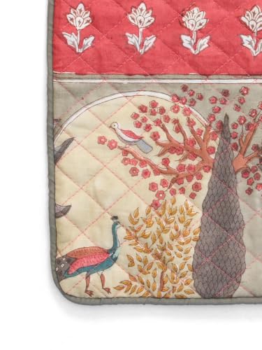 Image of MayurSurkh Premium 100% Cotton Printed Cushion Covers Set of 2 | 16 x 16 Inches Decorative Throw Pillow Covers | Handmade Jaipur Block Print | Hidden Zipper | Sofa Cushion Cover for Living Room